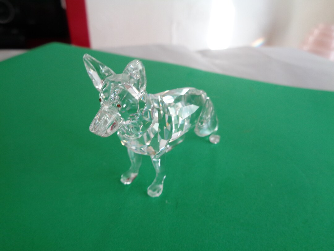 Vintage Stamped Swarovski German Shepherd Unboxed VGC Retired Etsy