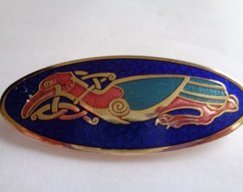 Vintage Signed  Sea Gems Cloisonne  Bird Brooch/Pin