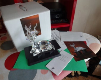 Vintage Stamped Swarovski African Kudu Boxed 1994 + COA and all paperwork Annual Edition Mint Condition   Fabulous Piece