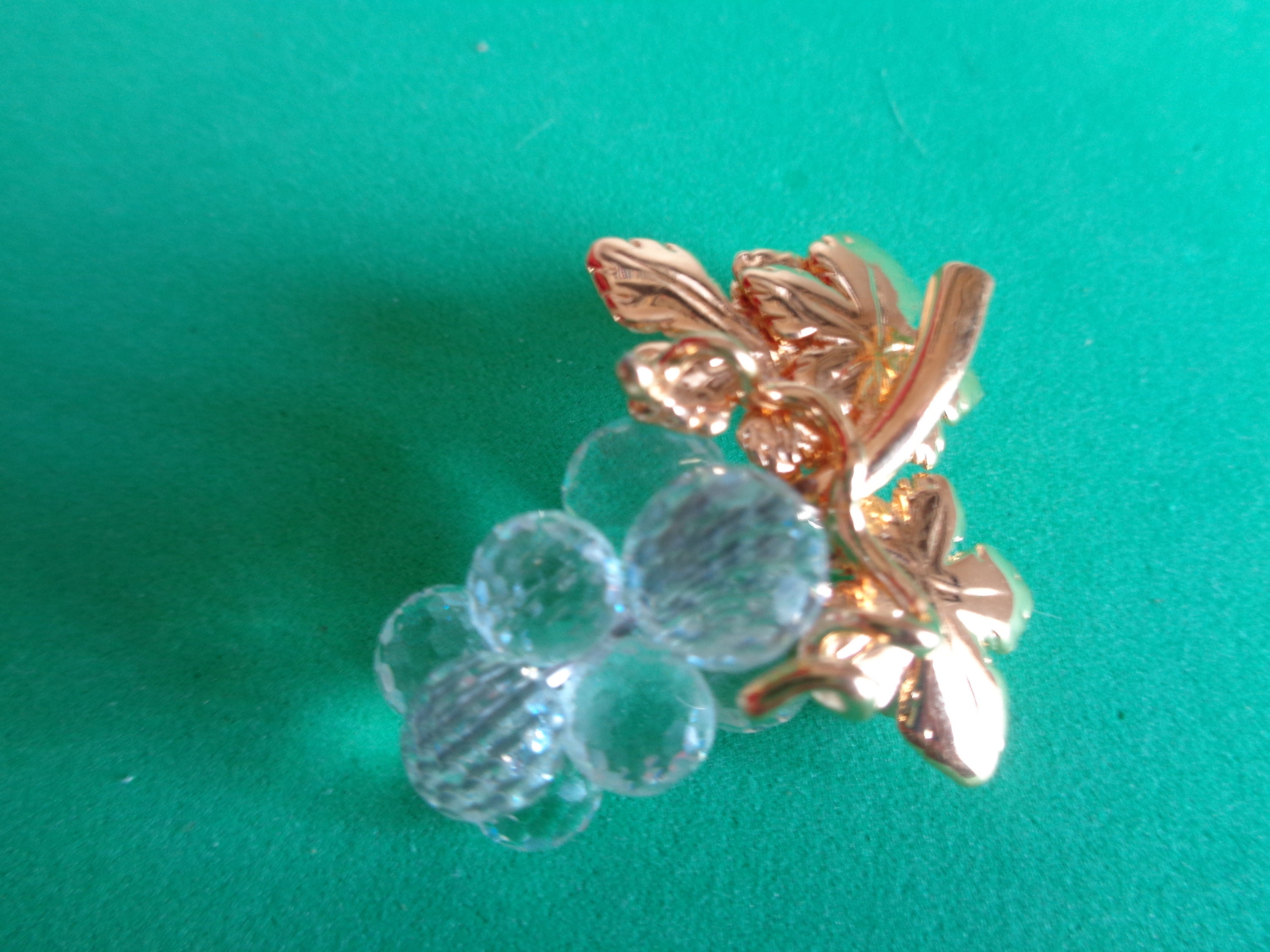 Vintage Signed Swarovski Goldtone Bunch of Grapes Brooch pin Etsy