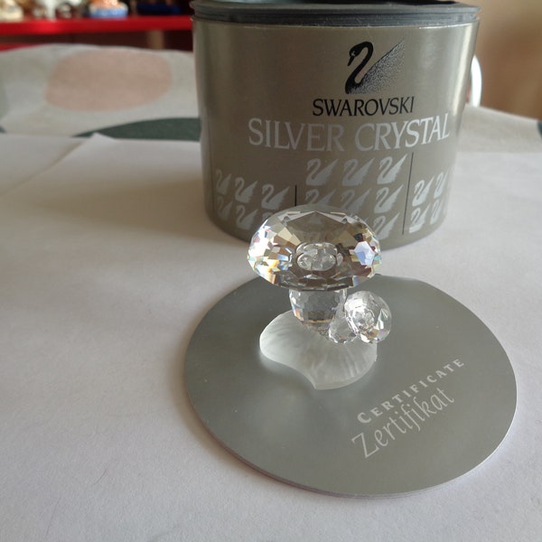 Vintage gestempelde Swarovski paddestoelen Boxed + gepensioneerde VGC