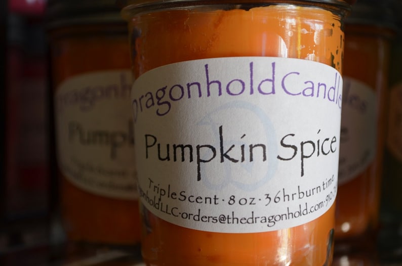 Pumpkin Spice Candle: Hand Poured, Triple Scented Soy-Paraffin Candle image 1