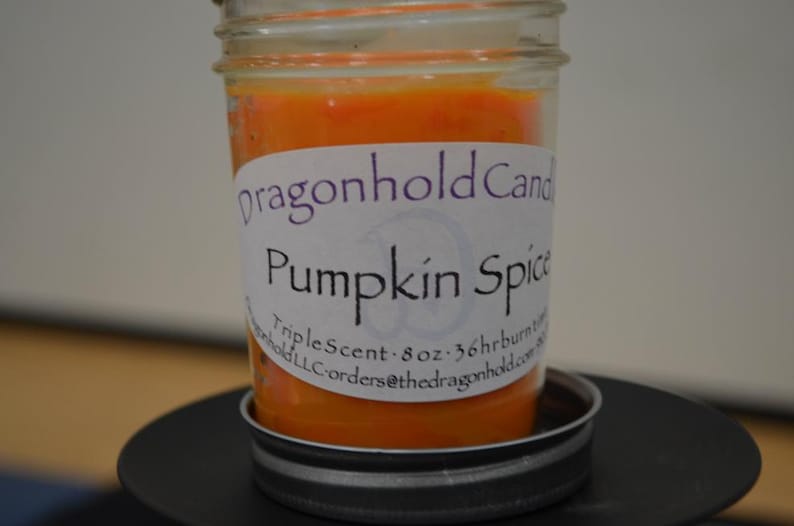 Pumpkin Spice Candle: Hand Poured, Triple Scented Soy-Paraffin Candle image 2