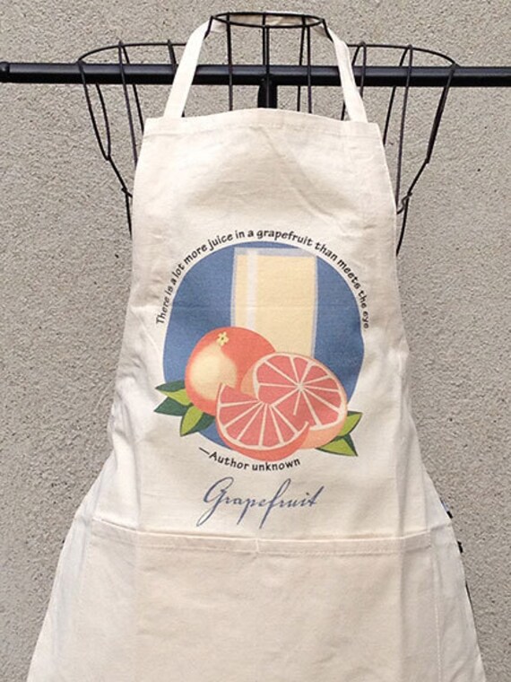 Chef S Apron Grapefruit Etsy