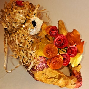 Picture of Eco-friendly Art, Paper Mache Statuette, Upcycled Journals, Only Paper ...