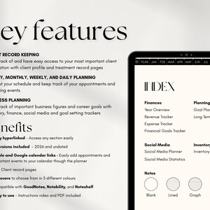 Makeup Artist Planner | Makeup Face Chart | Appointment Planner | Client Tracker | Makeup Artist Forms | Beauty Business |Client Record Book image 2