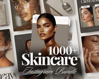 Skincare Instagram Post and Story Templates | Esthetician, Medspa, & Beauty Salon Business, Marketing, and Educational Social Media Content