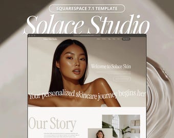 Medspa Squarespace 7.1 Website Template | Esthetician, Aesthetics, Luxury Skincare, & Beauty Salon Neutral Site and Acuity Scheduling Design