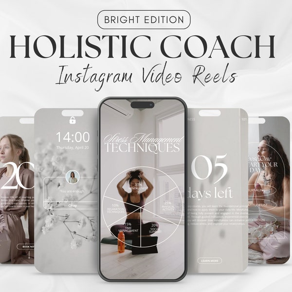 Holistic Life Coach | Instagram Reels Bundle | Mental Health Templates | Spiritual Post | Growth Mindset Canva | Social Media Marketing