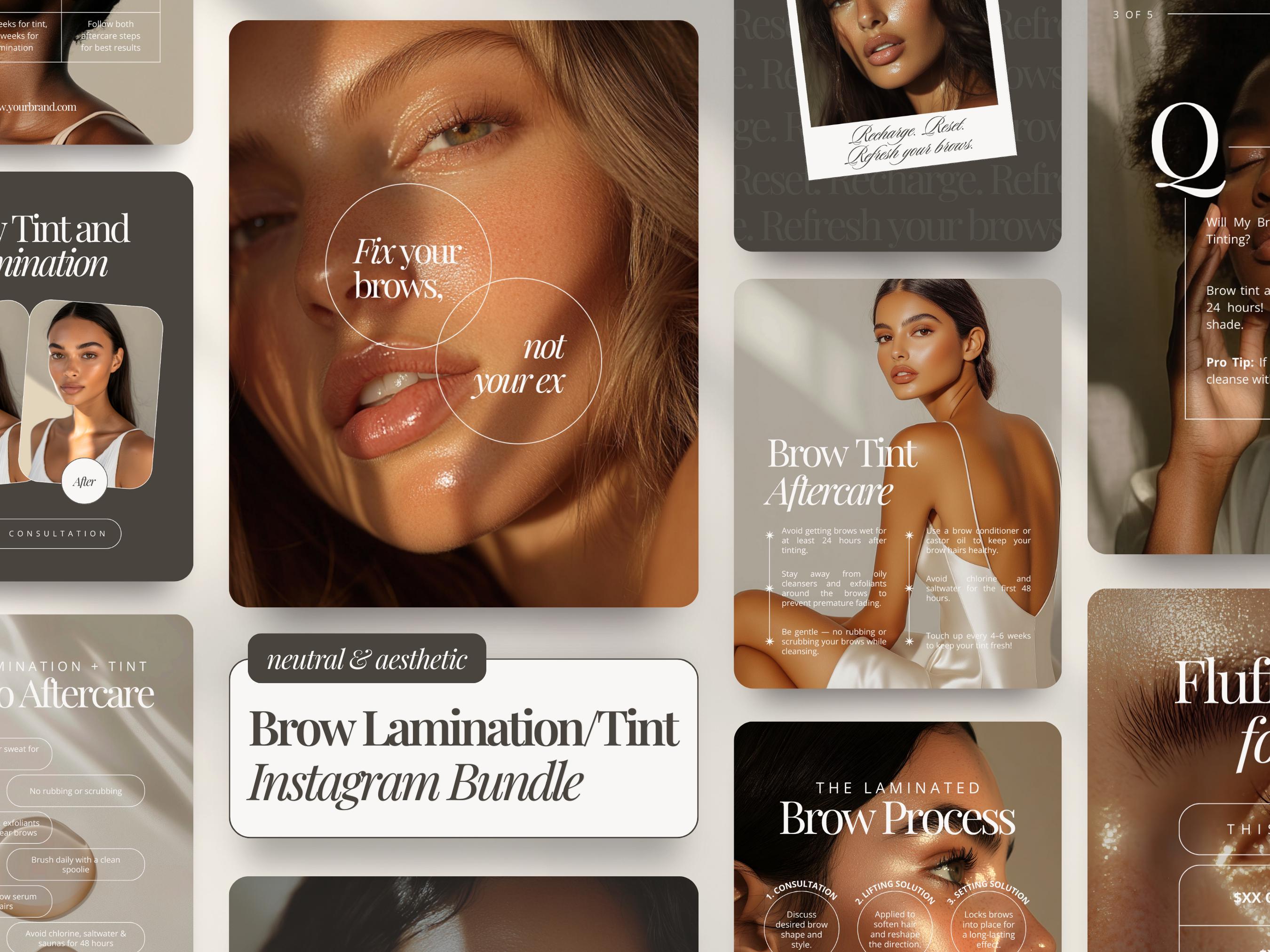 Brow Lamination Instagram Post and Story Templates | Brow Tech ...