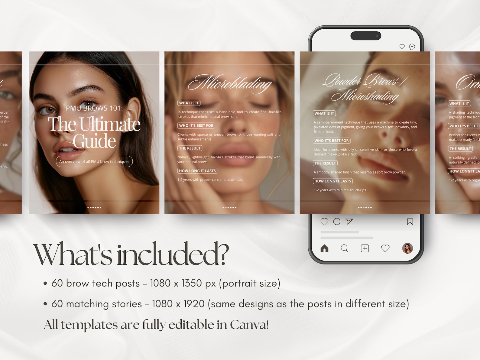 Brow Tech Instagram Post and Story Templates | Beauty Salon ...