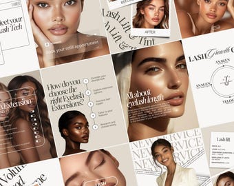 Lash Tech | Social Media Marketing | Lash Content | Lash Business Bundle | Esthetician Template | Instagram Story | Eyelash Extensions
