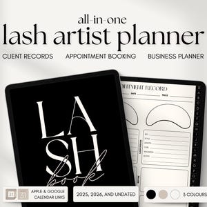 Lash Tech | Client Record Book | Appointment Calendar | Business Planner | GoodNotes Notebook | Lash Consent Form | Eyelash Extension Forms