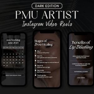 Permanent Makeup Artist | PMU Templates | Instagram Reels | Lip Blush | Microblading Aftercare | Instagram Stories | Esthetician | Eye Brows