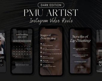 Permanent Makeup Artist | PMU Templates | Instagram Reels | Lip Blush | Microblading Aftercare | Instagram Stories | Esthetician | Eye Brows