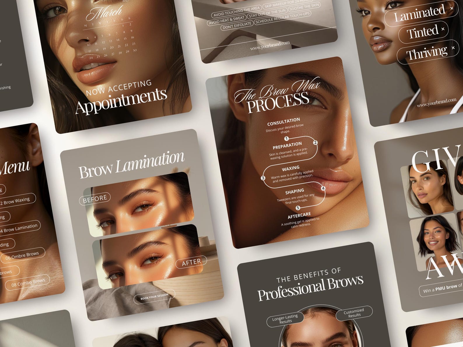 Brow Tech Instagram Post and Story Templates | Beauty Salon ...