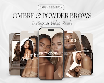 Ombre Powder Brows | Microshading | Instagram Reels Bundle | Social Media Marketing | Instagram Stories | Permanent Makeup Artist | PMU