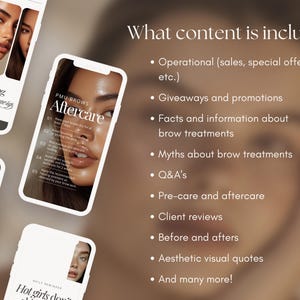 Brow Tech Instagram Post and Story Templates | Beauty Salon, Esthetician, PMU Artist Business Advertisement & Marketing Social Media Content image 6