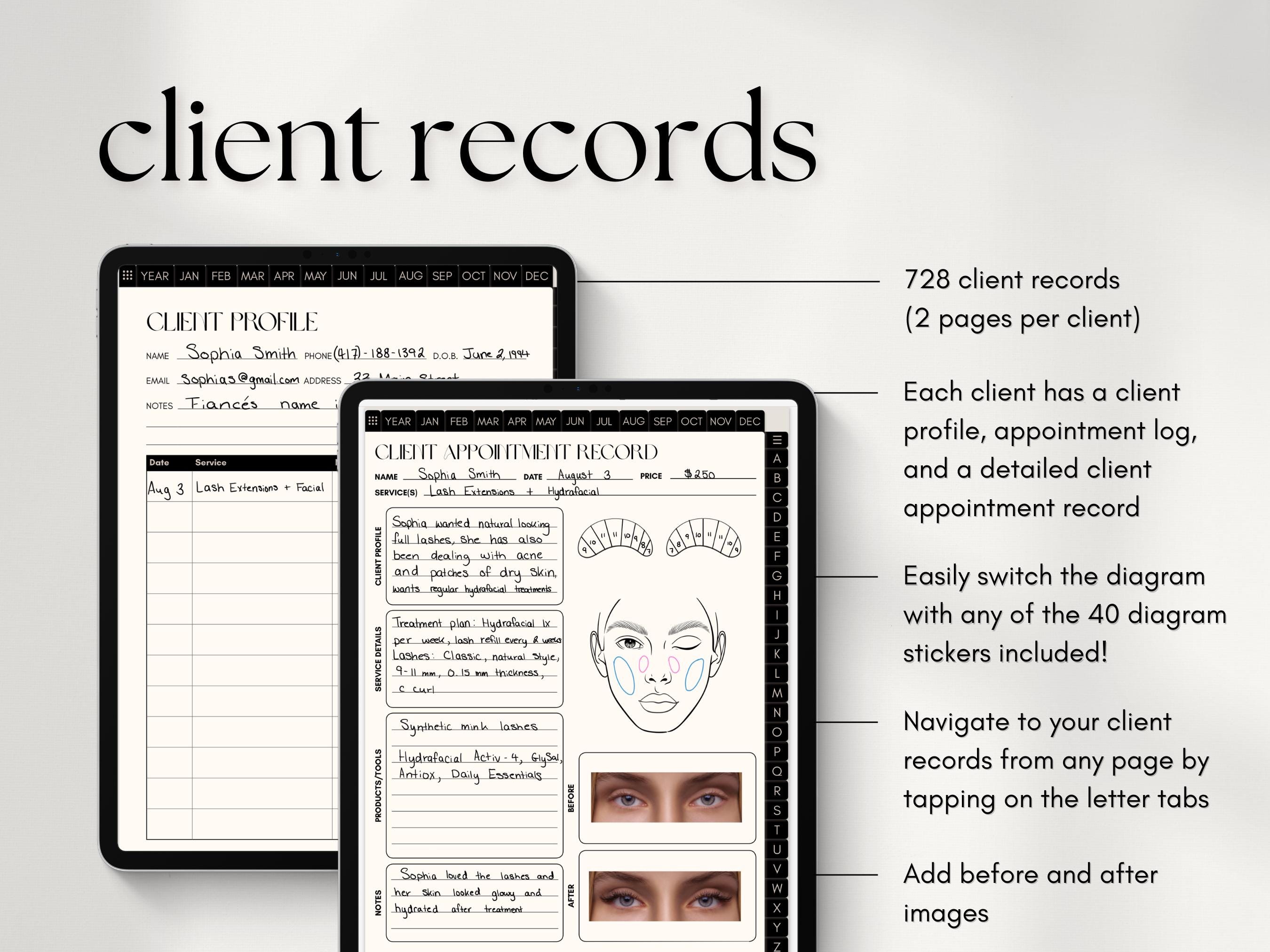 Beauty Salon | Business Planner | Appointment Book | Client Tracker ...