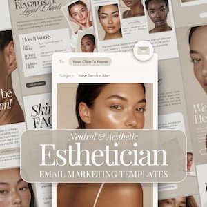 Esthetician | Skincare Template | Email Marketing | Acuity Scheduling | Mailchimp | Flodesk | Klaviyo | Beauty Salon | Email Newsletter