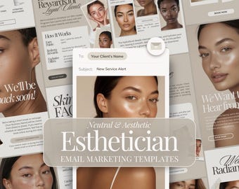 Esthetician | Skincare Template | Email Marketing | Acuity Scheduling | Mailchimp | Flodesk | Klaviyo | Beauty Salon | Email Newsletter
