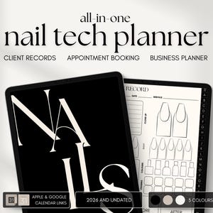 Nail Salon Appointment Book | Nail Art Template | Client Record Book | Manicure Agenda | Business Planner | Client Tracker | Nail Technician