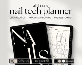 Nail Salon Appointment Book | Nail Art Template | Client Record Book | Manicure Agenda | Business Planner | Client Tracker | Nail Technician
