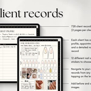 Nail Salon Appointment Book | Nail Art Template | Client Record Book | Manicure Agenda | Business Planner | Client Tracker | Nail Technician image 3