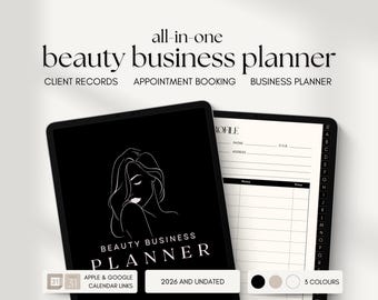 Beauty Salon | Business Planner | Appointment Book | Client Tracker | Esthetician Forms | Lash Business Bundle | Nail Template | Brow Tech