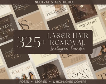 Laser Hair Removal | Branding Kit | Social Media Bundle | Instagram Story Templates | Skincare Template | Instagram Stories | Esthetician