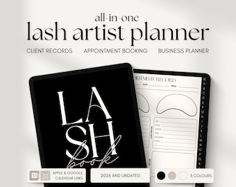 Lash Tech | Client Record Book | Appointment Calendar | Business Planner | GoodNotes Notebook | Lash Consent Form | Eyelash Extension Forms