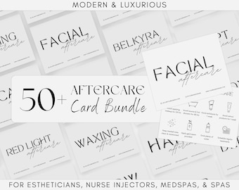 Aftercare Cards | Skincare Template | Esthetician Template | Aftercare Instructions Salon | Care Instructions | Lash Tech | Microneedling