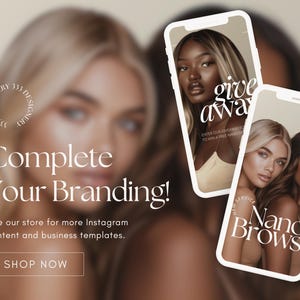 Brow Tech Instagram Post and Story Templates | Beauty Salon, Esthetician, PMU Artist Business Advertisement & Marketing Social Media Content image 10