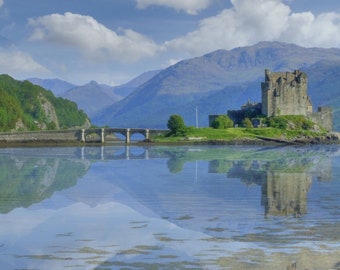 Eilean Donan Castle Large Format Canvas print 90 by 60 cm , 48 by 36 inches, Landscape prints, Original prints , prints of Scotland