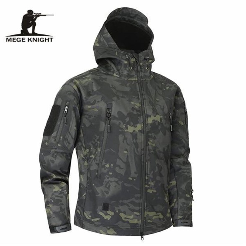 Mege Brand Clothing Autumn Men/'s Military Camouflage Fleece Jacket Army Tactical Clothing Multicam Male Camouflage Windbreakers