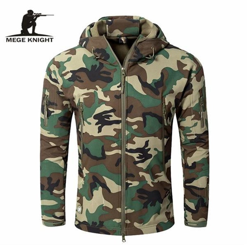 Mege Brand Clothing Autumn Men/'s Military Camouflage Fleece Jacket Army Tactical Clothing Multicam Male Camouflage Windbreakers