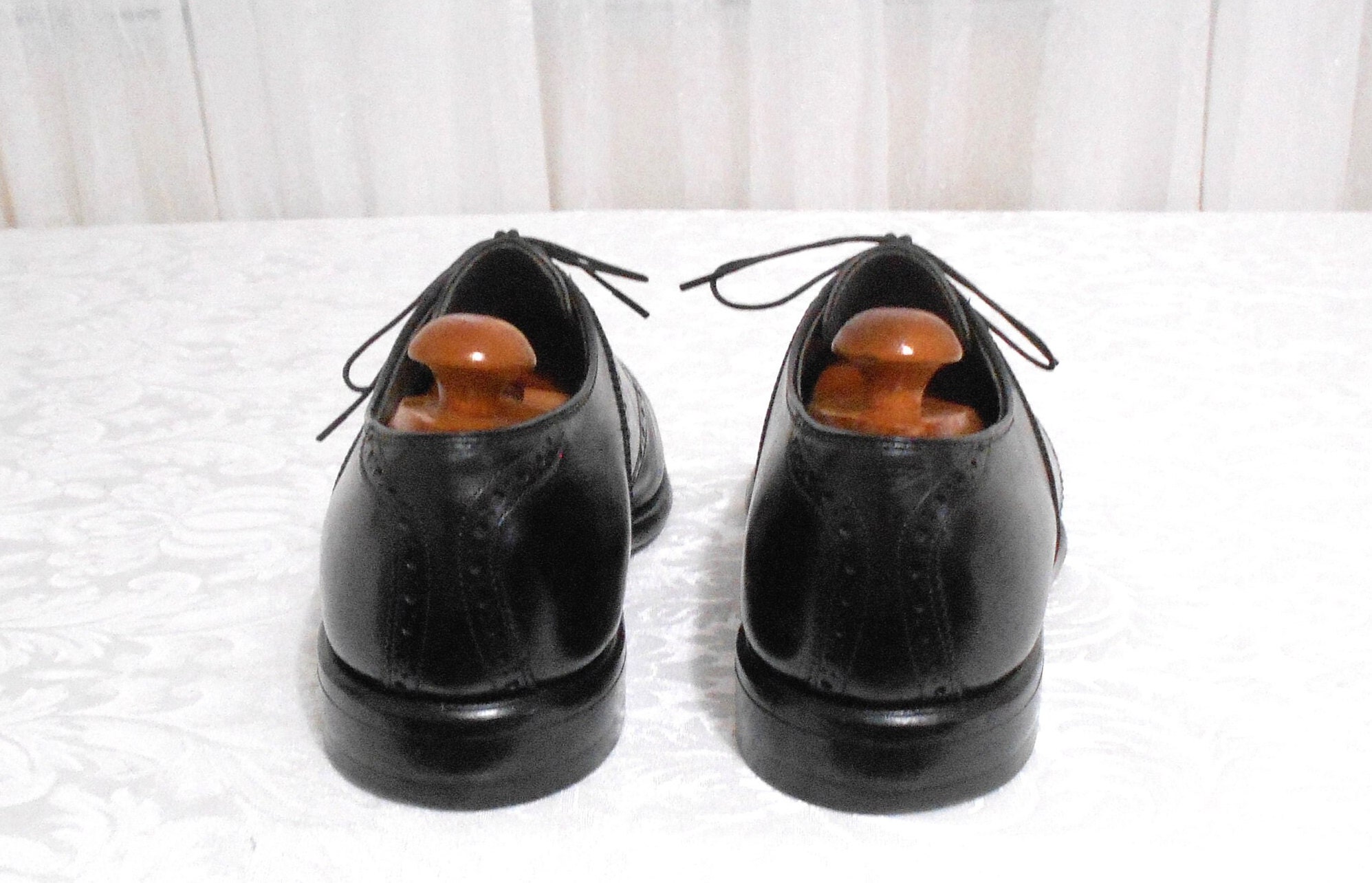 Footjoy Classics Black Leather Saddle Oxford Shoe Made USA