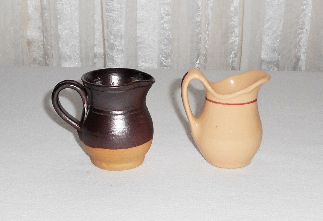 Two Vintage Miniature Pitchers From Rural Kentucky Mountains Estate Etsy