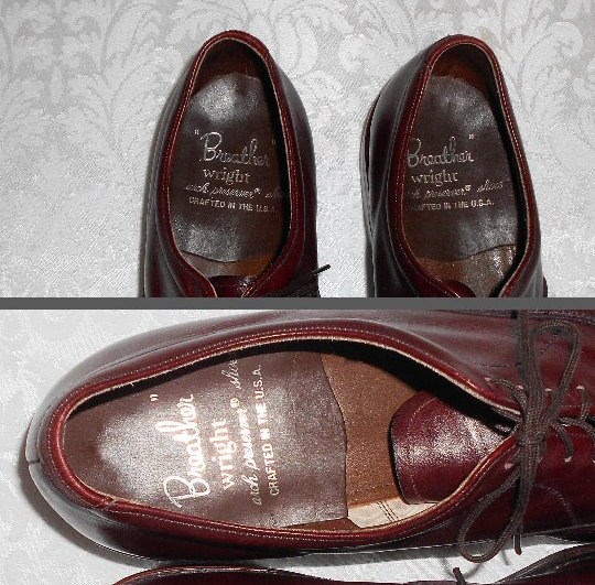Wright Breather Arch Preserver Burgundy Leather Dress Oxford USA 