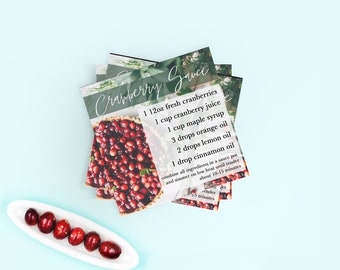 Essential Oil Infused Cranberry Sauce Recipe Card