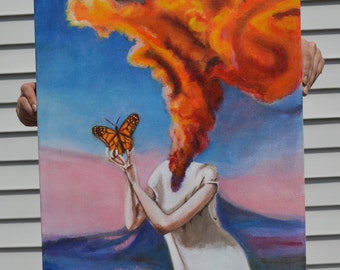 Surreal - 'Exploding Girl' Acrylbild