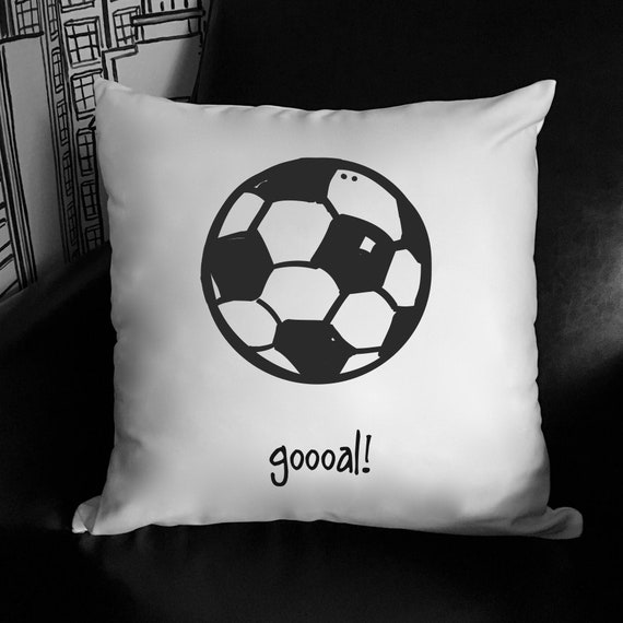 Soccer ball throw pillow. goooal 18x18 Soccer Ball Throw Pillow