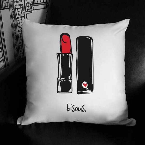 Lipstick Red Pillow Etsy
