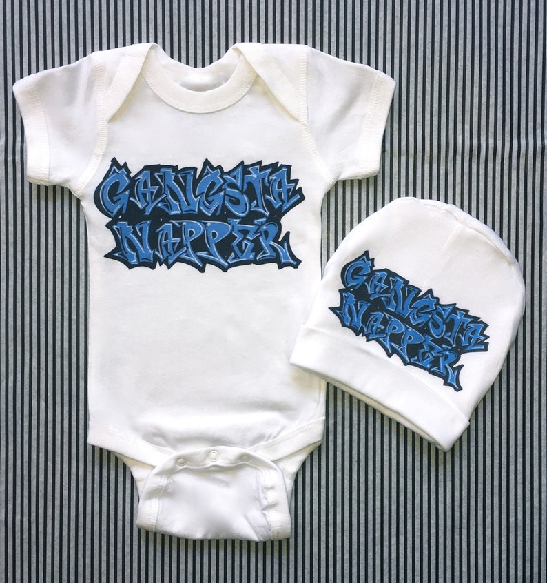 baby bodysuit hip hop mod alexandsaher. graffiti baby clothes rap layette gangsta napper street art newborn nursery onepiece