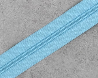 Baby Blue Zipper Tape with Baby Blue Teeth #5 - 72" 2 yards