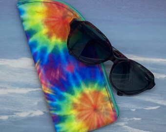 Bright Tie Dye Glasses Case