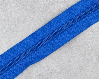 Royal Blue Zipper Tape with Coordinating Teeth #5 - 21" 0.58 yards