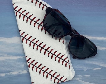 Baseball Stitches Glasses Case