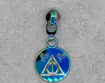 Deathly Hallows #5 Rainbow Zipper Pull