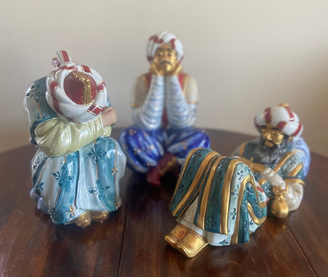 A Rare Set of 3 Capodimonte Edoardo Tasca Porcelain Figurines Etsy